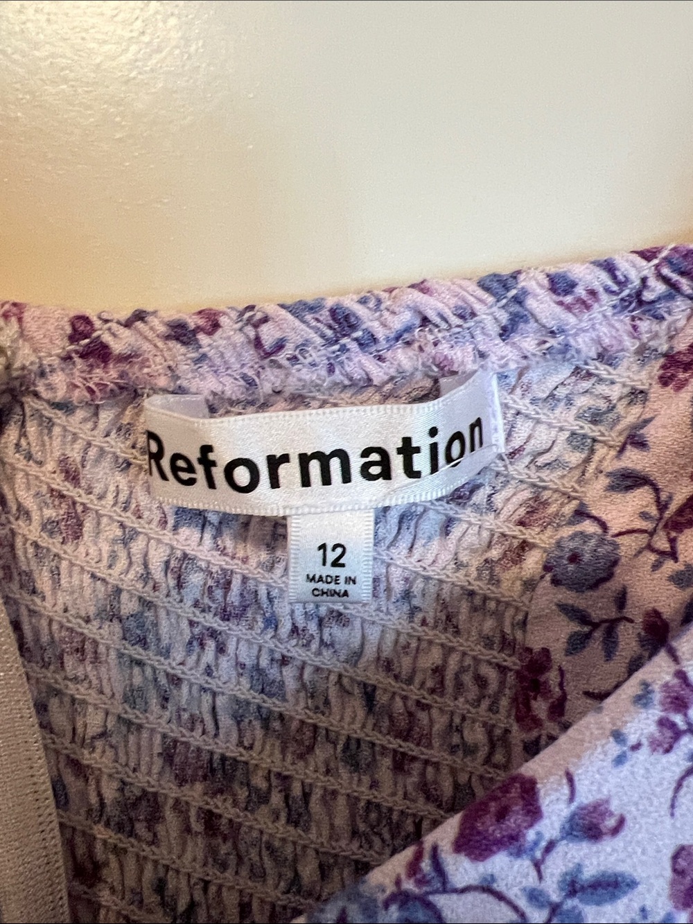 Reformation Lavender Floral Midi Dress with Flutter Sleeves - Picture 3 of 9
